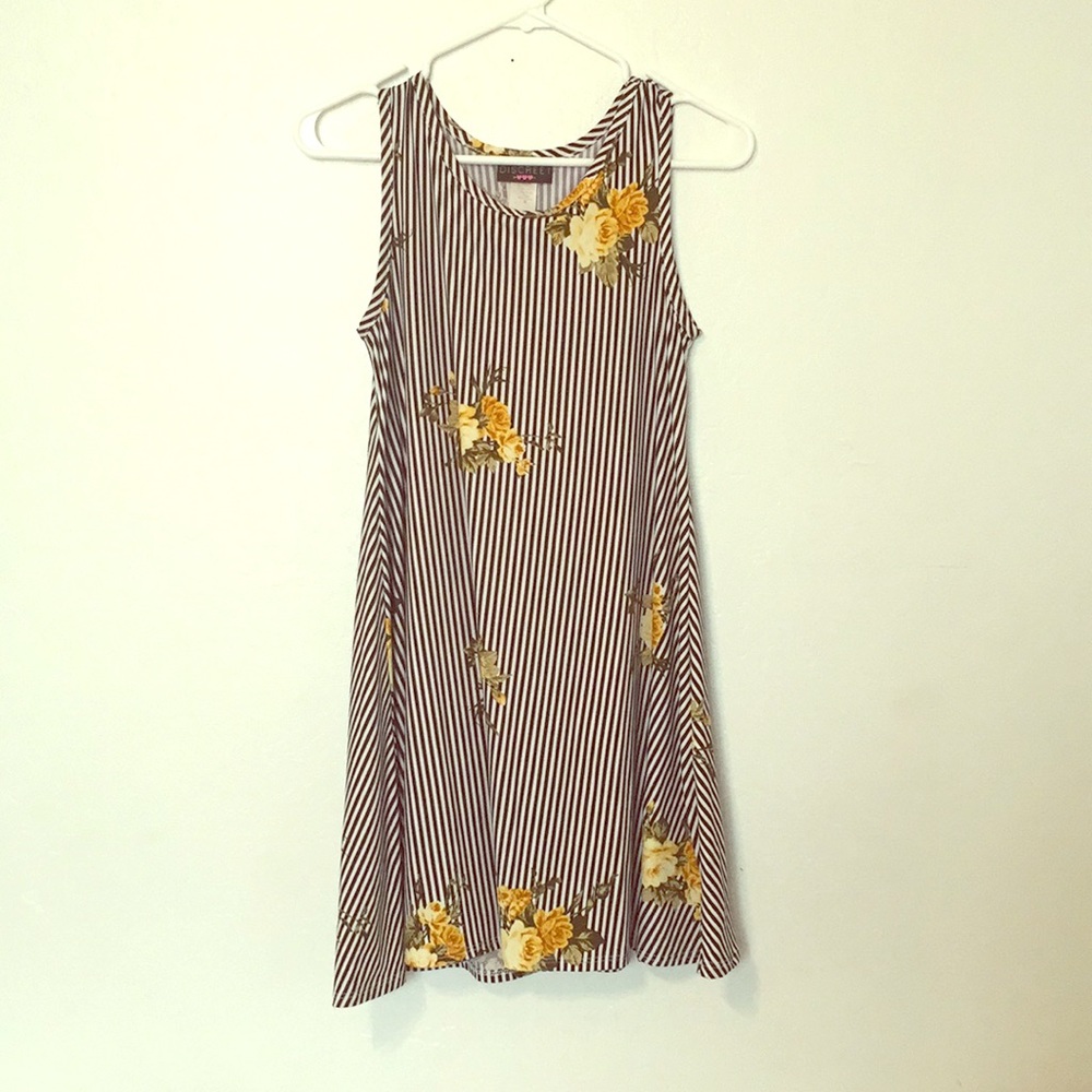 Striped floral dress